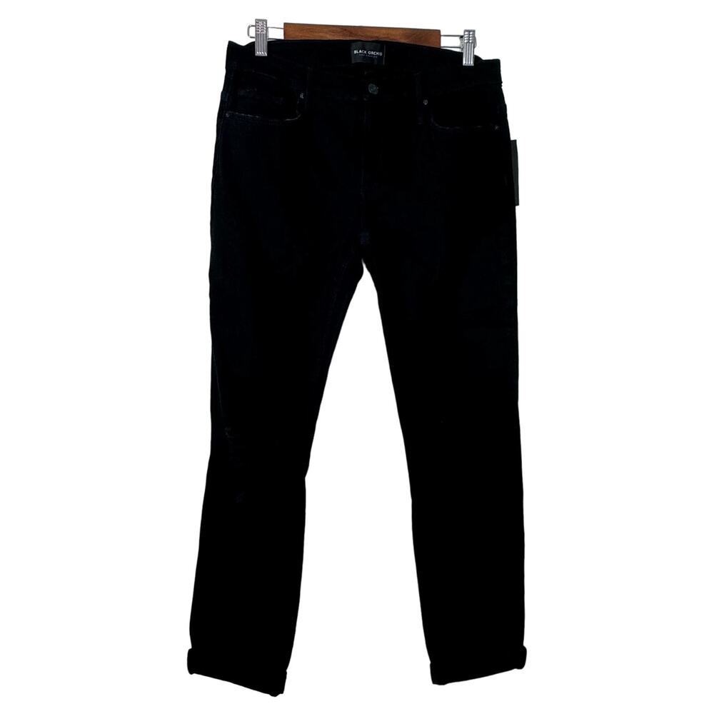 Black Orchid Harper Boyfriend Jeans - Blackout with Holes NWT Size 26